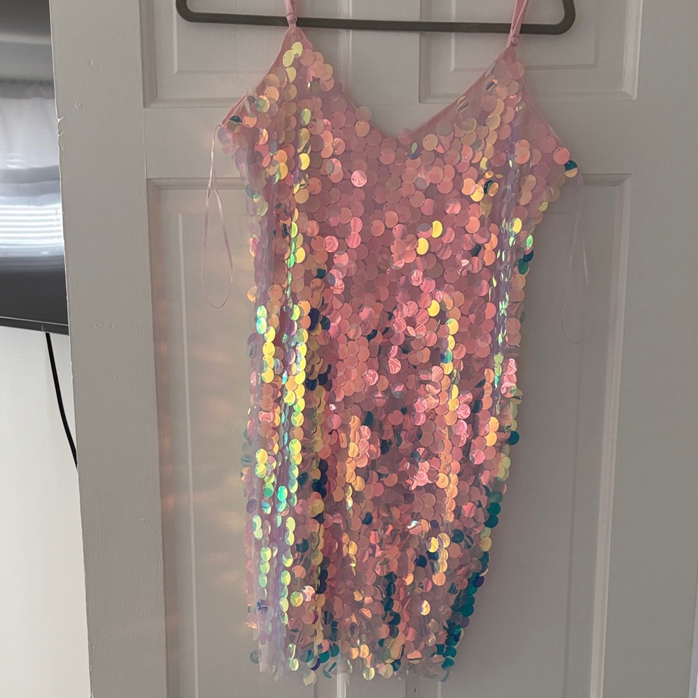 Pink Sequin Dress